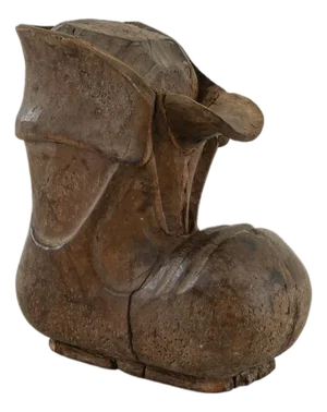 20th Century French Carved Wooden Boot Decoration