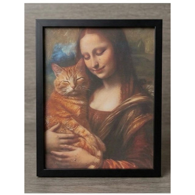 This charming 8x10" framed art print blends classic Renaissance style with adorable modern humor. Featuring a playful...