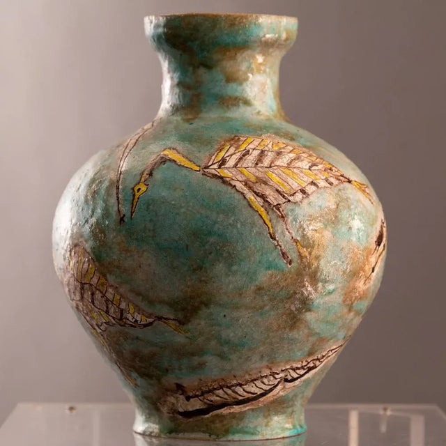 Green-Gray Stoneware Vase by Carlo Zauli For Sale - Image 9 of 10