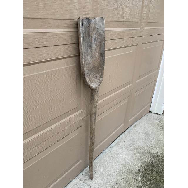 French Country Antique 19th Century Hand Made Wooden Shovel For Sale - Image 3 of 10