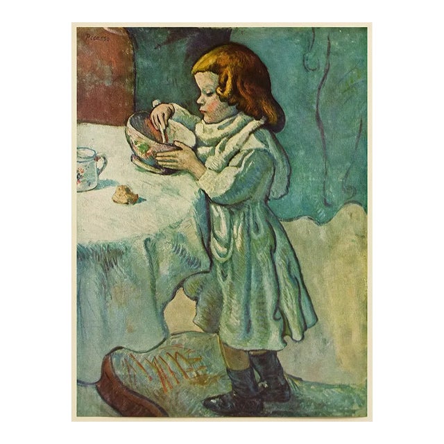 1956 After Pablo Picasso "The Gourmet", Vintage Full-Color Print For Sale