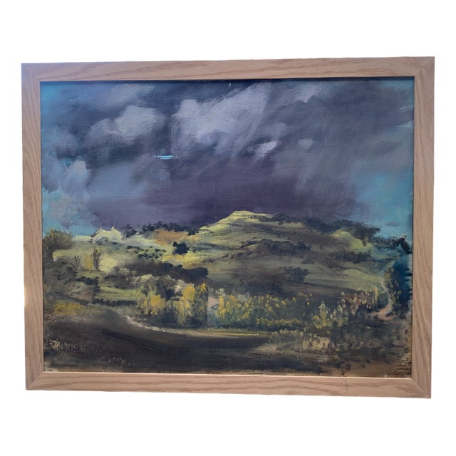 Jean Burkhalter, Storm Over Vaucluse, 20th Century, Oil Painting For Sale