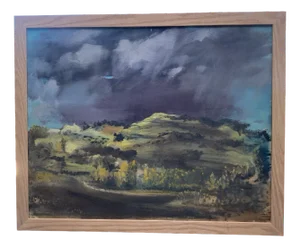 Jean Burkhalter, Storm Over Vaucluse, 20th Century, Oil Painting