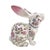 Vintage Botanical Floral Porcelain Rabbit Figurine 10.5" For Sale - Image 14 of 15