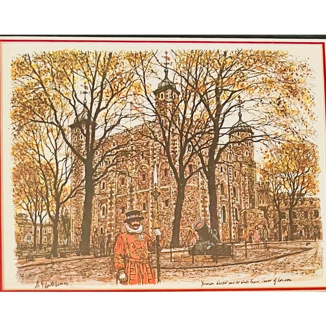 Wood Framed London Prints by Alex Jawdokimov- a Pair For Sale - Image 7 of 8