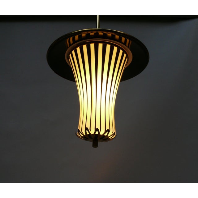 Black and White Italian Pendant Lamps, 1950s, Set of 2 For Sale - Image 10 of 18