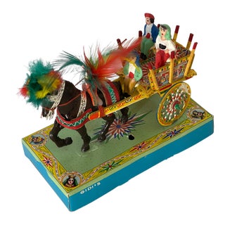 1950s Gidi Carretino Siciliano Italy Folk Art Wedding Cart For Sale