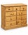 A substantial vintage pine chest of drawers dating from around the mid-20th century, with a particularly practical nine-...