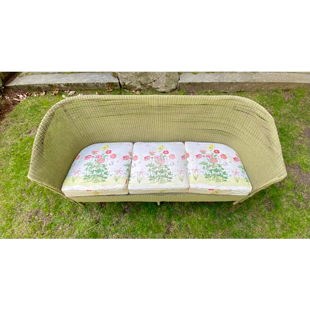 Vintage Lloyd Loom Wicker Settee Chairish