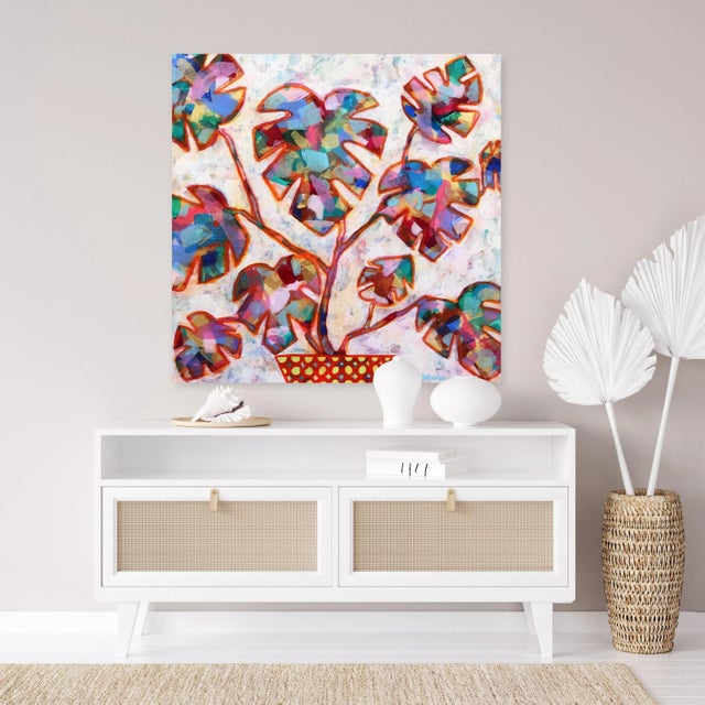 Textile "Monstera 7" Original Artwork by Giuseppe Beddru For Sale - Image 7 of 7