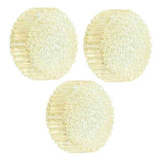 Mid-Century Modern Amber Bubble Glass Wall Lights by Helena Tynell for Limburg, Germany, 1970s For Sale