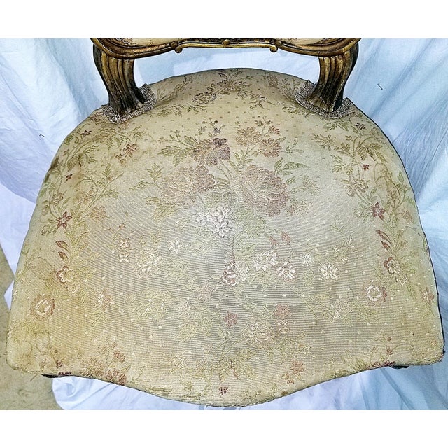 French 19c Louis XV Style Side Salon Chair For Sale In West Palm - Image 6 of 8