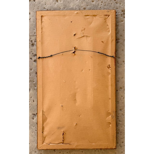 1960s Girl With Flowers - Oil Painting - R McKenzie - Mid Century For Sale - Image 9 of 9