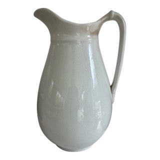 Late 19th/Early 20th Century English Ironstone Pitcher For Sale