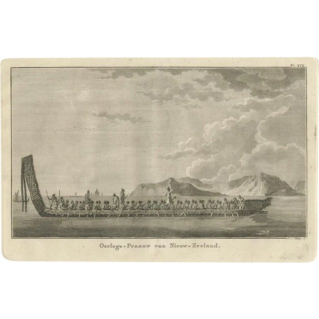 Maori War Canoe, 1803, Paper For Sale