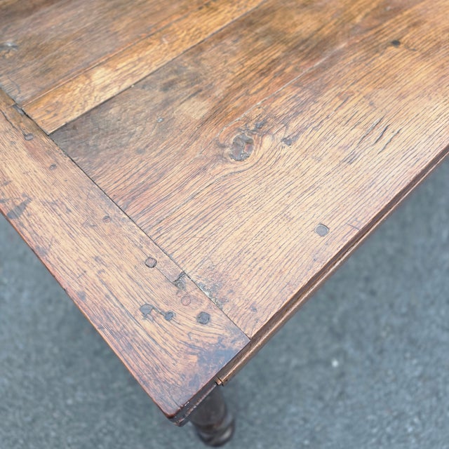 18th Century Draw-Leaf Table/Refectory or Tavern Table For Sale - Image 9 of 18