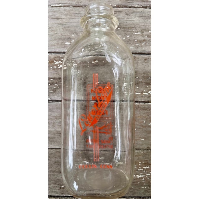 Set of 5, Vintage Milk Bottles and Holder for Flowers/Display For Sale - Image 10 of 15