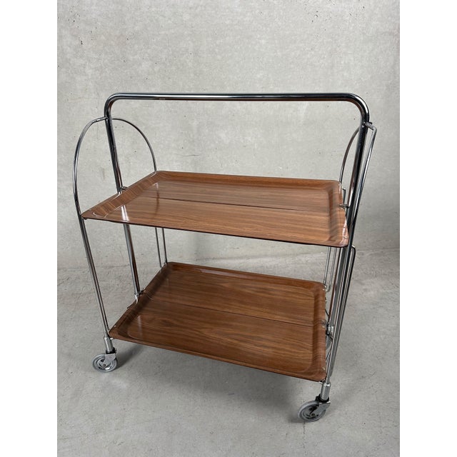 Vintage Foldable Serving Trolley, 1960s For Sale - Image 14 of 14
