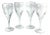 1980s Italian Crystal Wine Glasses - Set of 4 For Sale