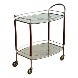 1960s Atomic Bar Cart For Sale