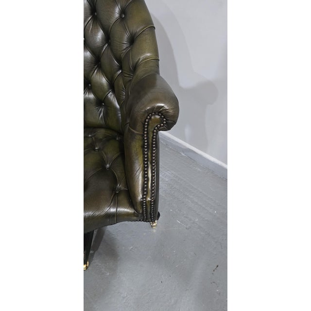 Leather Office Desk Chair, 1920s For Sale - Image 4 of 10