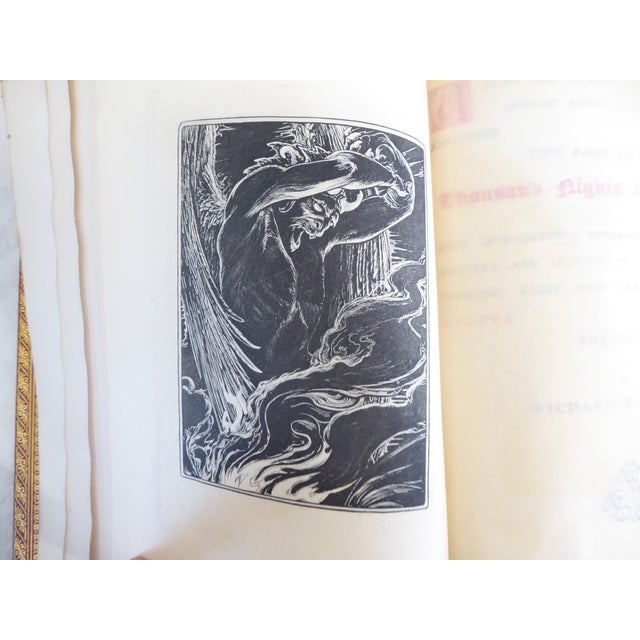 Leatherbound Volumes of Arabian Nights - Set 10 For Sale - Image 4 of 5