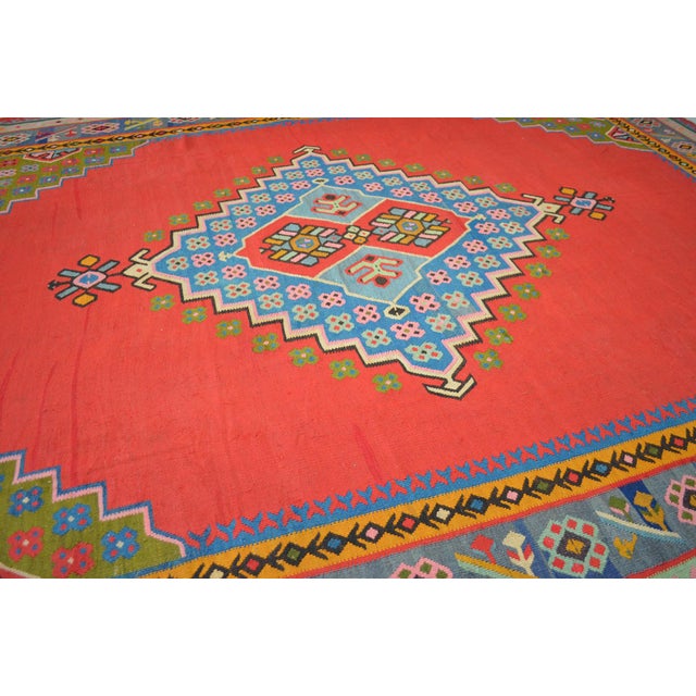 1930s Antique Oushak Rug Turkish Hand Woven Oversized Area Rug - 9′10″ × 12′10″ For Sale - Image 12 of 18