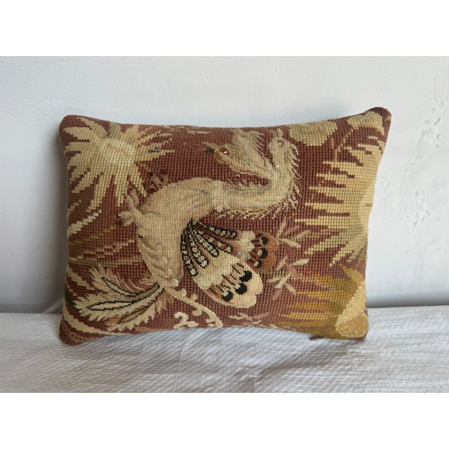 Traditional 1850 English Needlework Tapestry Pillow For Sale - Image 3 of 3