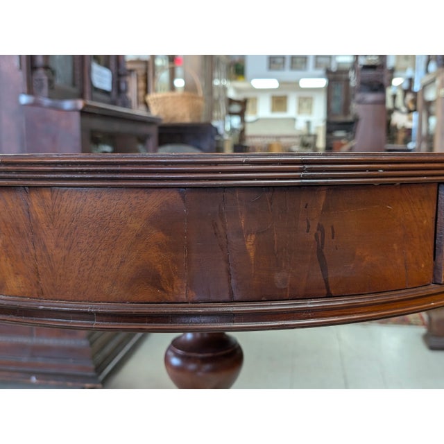 Mid 20th Century Vintage Imperial Furniture Mahogany Georgian Style Drum Table For Sale - Image 5 of 10
