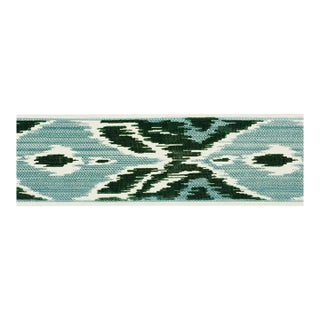 Sample - Schumacher Xenia Velvet Tape in Peacock For Sale