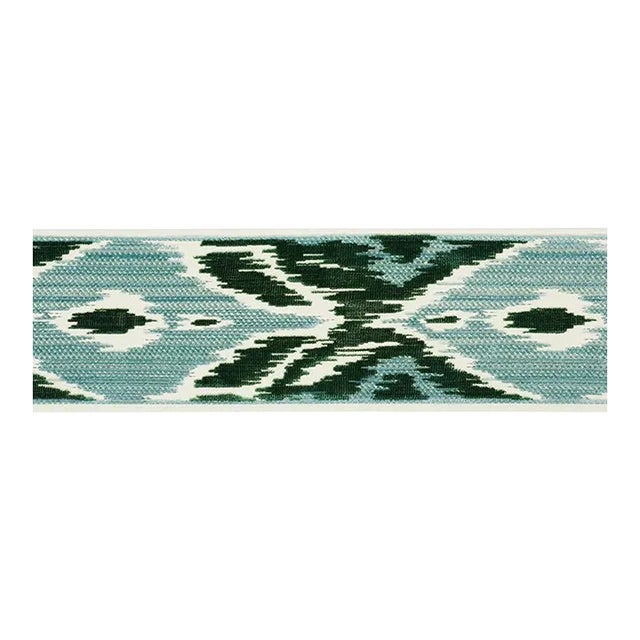 Sample - Schumacher Xenia Velvet Tape in Peacock For Sale