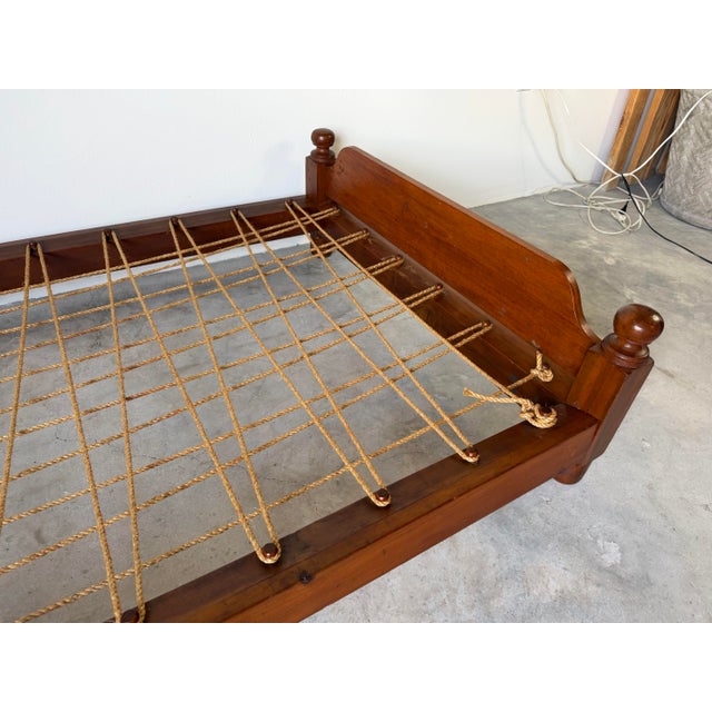 Antique American Walnut Rope Trundle Bed For Sale - Image 4 of 16