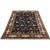 Traditional Old Handwoven Persian Khoy Area Rug featuring an allover design in a navy-colored field enclosed in a red-...