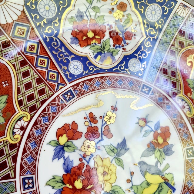 Imari by Heygill Decorative Wall Accent Display Vintage Porcelain Round Serving Platter For Sale - Image 4 of 12
