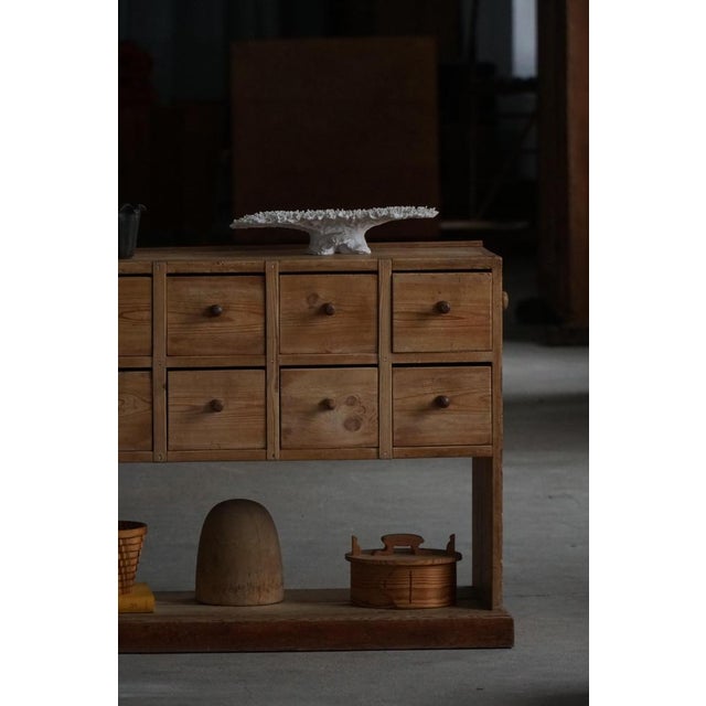 Antique Danish Pine Apothecary Cabinet or Console, 1850s-1880s For Sale - Image 10 of 16
