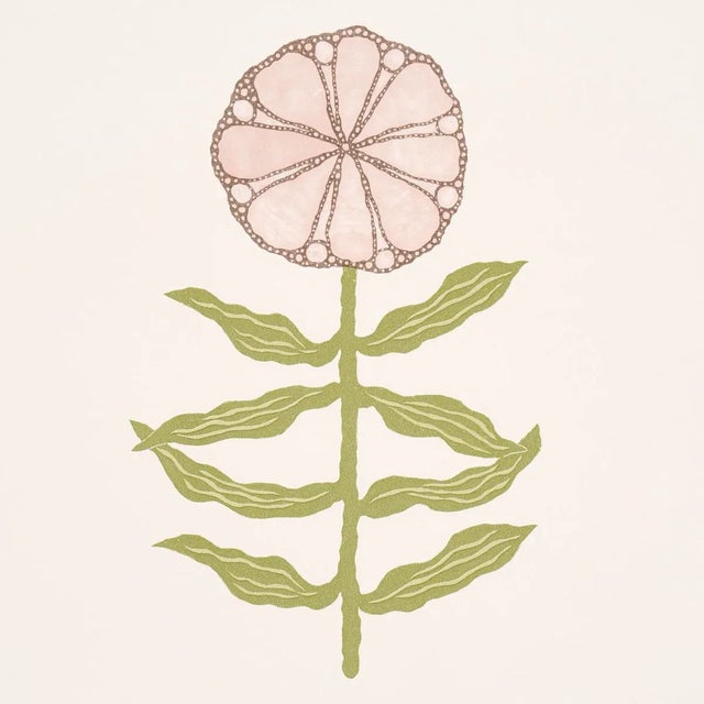 Contemporary SAMPLE - Schumacher x Marian Mcevoy Pretty Petals Wallpaper In Blush For Sale - Image 3 of 4