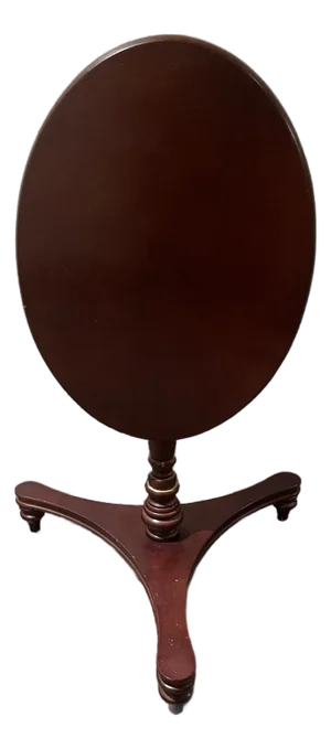 Georgian Mahogany Tilt Top Ovular Pedestal Wine Table