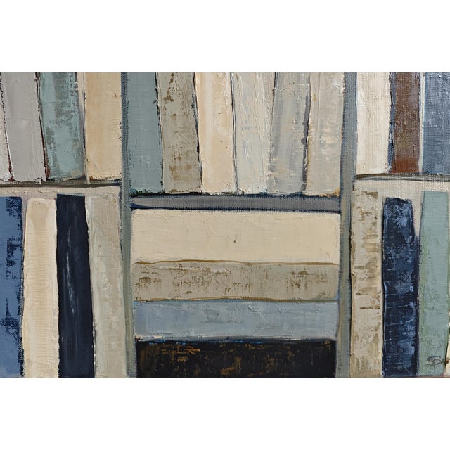 Paint La Clarté Des Livres, Contemporary Oil Painting, Abstract Library, Framed by Sophie Dumont For Sale - Image 7 of 10