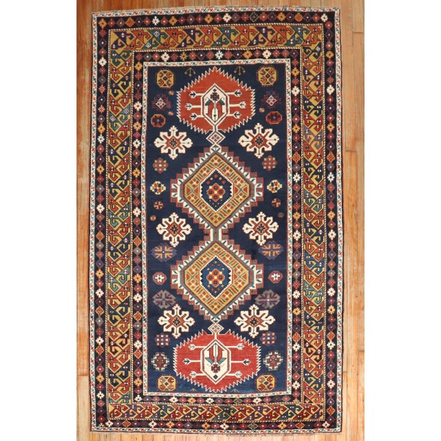 Late 19th century accent size shirvan rug Details rug no. j3550 size 4' 6" x 7' 2" (137 x 218 cm)