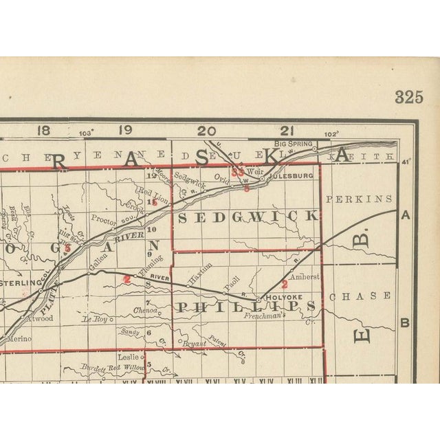 Paper Antique Map of Colorado, The Centennial State from Rand McNally, 1899 For Sale - Image 7 of 12