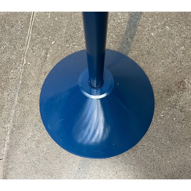 Postmodern Blue Metal and Glass Side Table, 1980s For Sale - Image 13 of 18