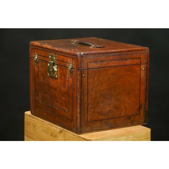 Leather Hat Trunk, 1920s For Sale - Image 6 of 9