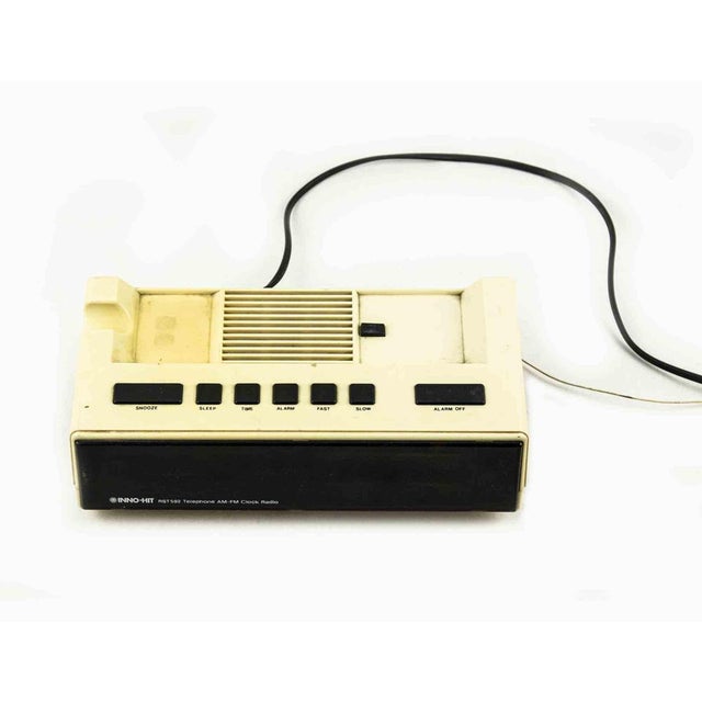 Vintage European Plastic Clock Radio from INNO-HIT, 1980s For Sale - Image 3 of 5