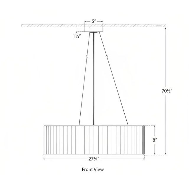 Transitional Ian K. Fowler for Visual Comfort Signature Palati Large Hanging Shade in Polished Nickel with Linen Shade For Sale - Image 3 of 3