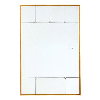 Mid-Century Modern Swedish Segmented Mirror in Beech Frame, 1960 For Sale
