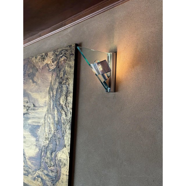 Metal Carlo Forcolini for Artemide 1980's "Icaro" Italian Sconces For Sale - Image 7 of 12