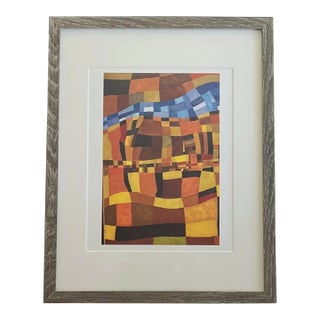1990s Earl Biss Untitled Abstract Reproduction Print, Framed For Sale