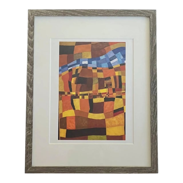 1990s Earl Biss Untitled Abstract Reproduction Print, Framed For Sale