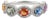 1.62 Ct Multi Sapphire & Diamond Colorful Rainbow Wedding Band Size 9 in 14k Gold For Sale