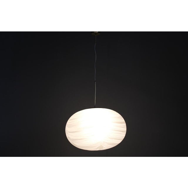 Metal Vintage Italian Glass Pendant, 1970s For Sale - Image 7 of 10